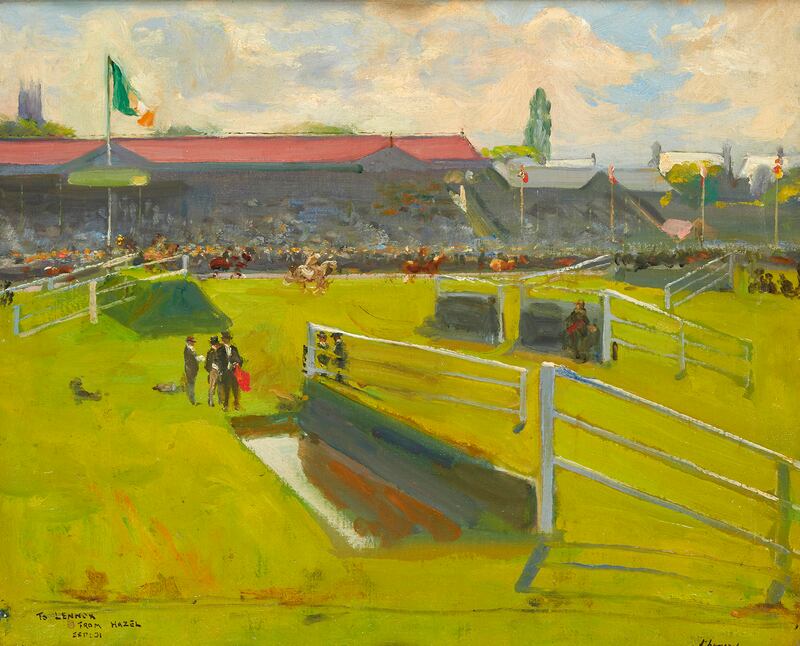 Sir John Lavery, Dublin Horseshow 1928, de Vere's, €100,000-€150,000