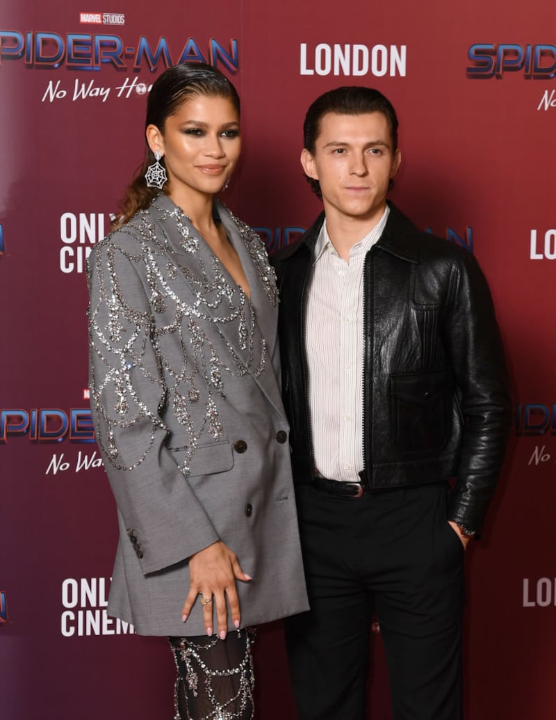 Zendaya and Tom Holland first met while playing love interests in the Spider-Man films. Photograph: Gareth Cattermole/Getty Images