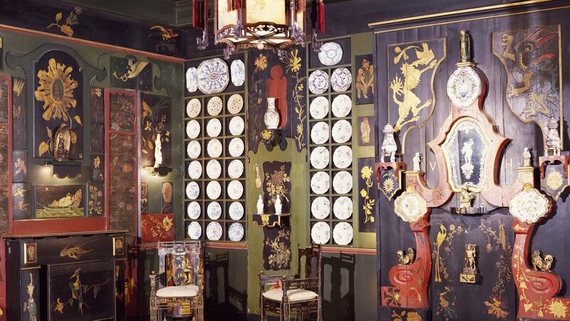 The dining room of the second-floor apartment in the Hotel de Rohan-Guemenee in Paris where Victor Hugo lived from 1832 to 1848.