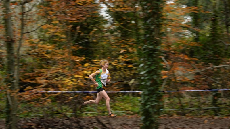 Fionnuala McCormack in action on her way to winning the senior women’s race. Photograph:  Dara Mac Dónaill