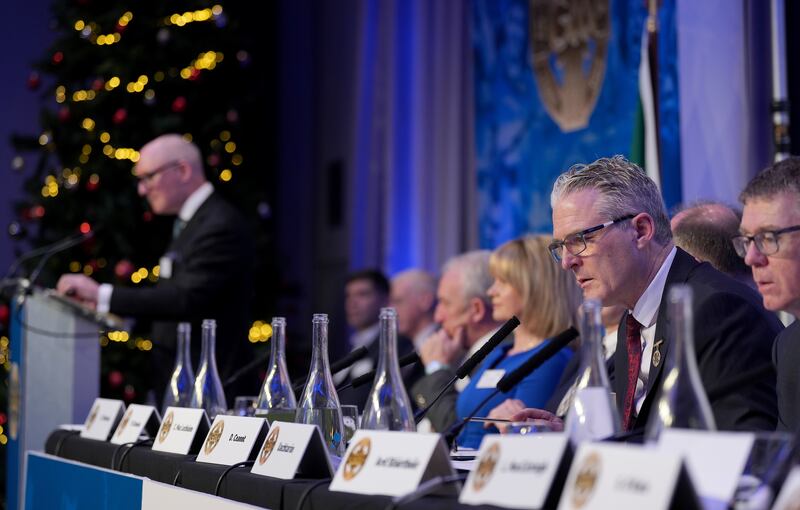 Jarlath Burns at the Special Congress. The president led the drive for radical change to the playing rules via the FRC. Photograph: James Lawlor/Inpho 