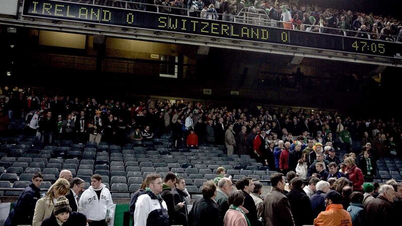 Republic of Ireland vs Switzerland, 2005. Photograph: Tom Honan/Inpho