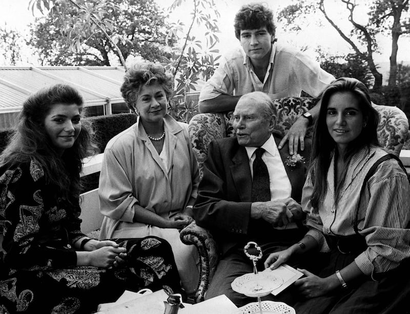 Joan Plowright and Laurence Olivier in 1988 with his son Richard, and his two daughters Tamsin (left) and Julie-Kate. Photograpoh: PA