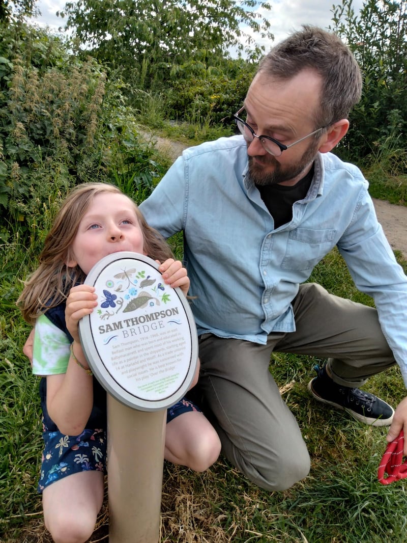 Sam Thompson and his son Odhrán