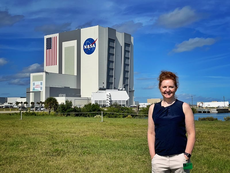 Dr Niamh Shaw at Kennedy Space Centre in Florida, the US, in October 2021