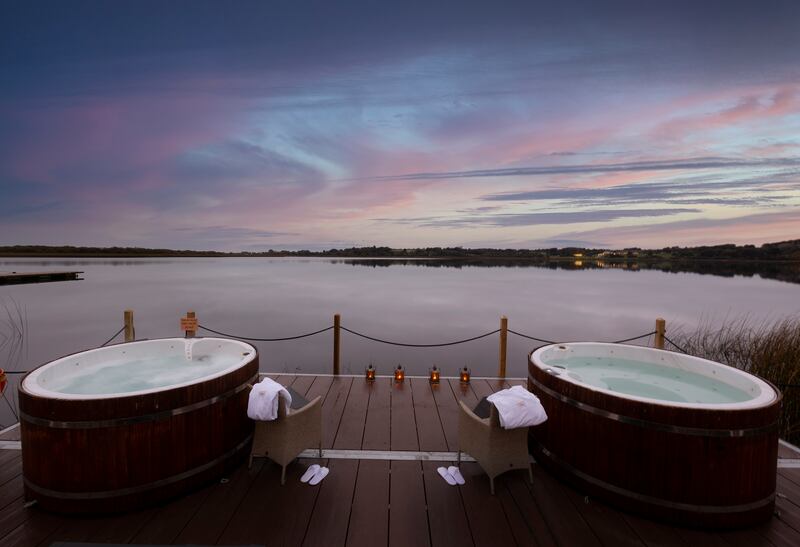 Work up an appetite for dinner with a scenic soak at Wineport Lodge, Glasson, Co Westmeath.