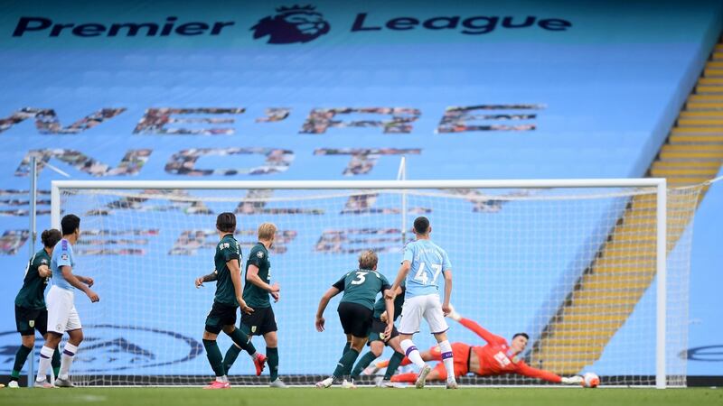 Phil Foden opened the scoring for City. Photo: Michael Regan/PA Wire/NMC Pool