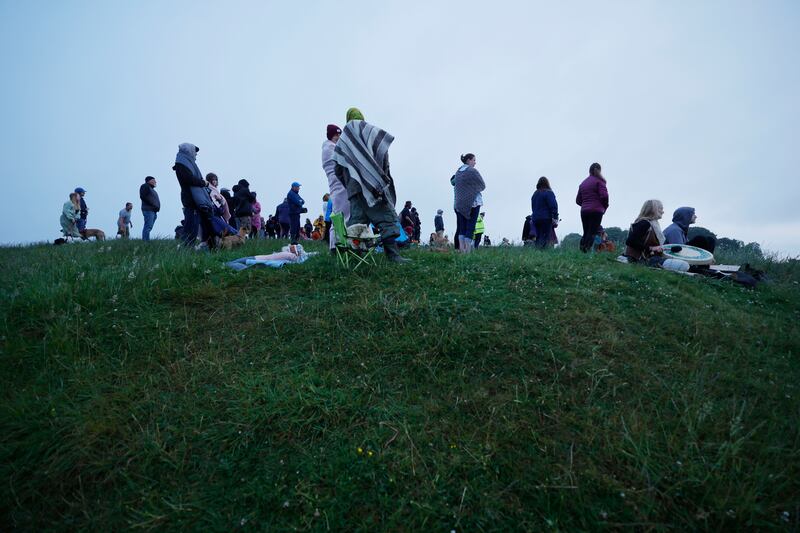 Visitors at the Hill of Tara on the Summer Solstice. Photograph: Alan Betson/The Irish Times

