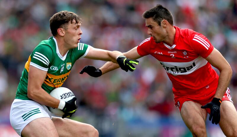 The duel on Sunday between Kerry's David Clifford and Derry's Christopher McKaigue made for compelling viewing. Photograph: James Crombie/Inpho