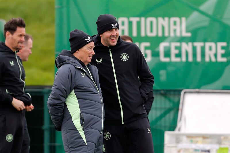 John O'Shea and Brian Kerr. Photograph: Damien Storan/PA Wire