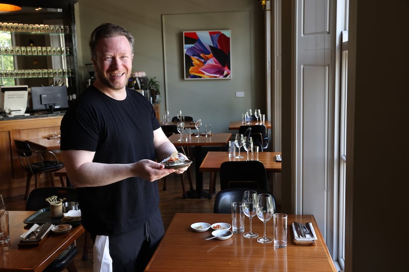 Chef Stephen McAllister in Lotus Eaters, Nassau Street. Photograph: Dara Mac Dónaill