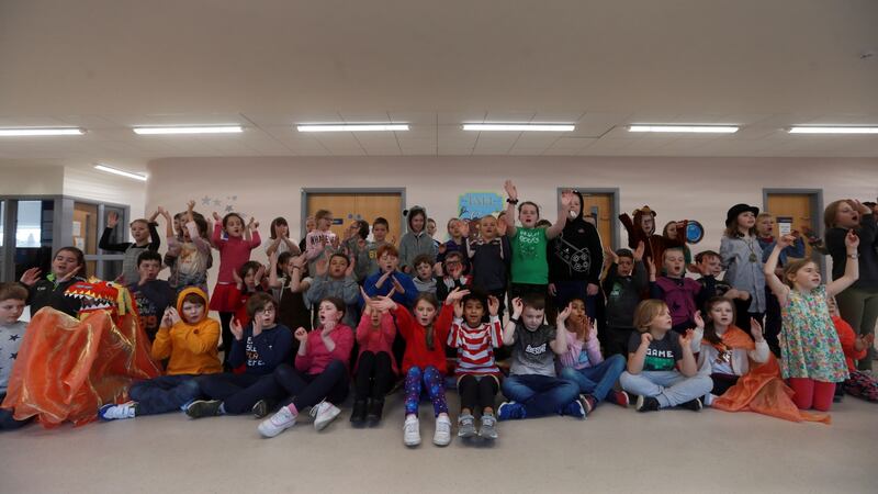 Pupils in third class at Kildare Town Educate Together National School wrote a 20-minute play after participating in a series of 10 Grow from Seeds creative workshops. Photograph: Laura Hutton