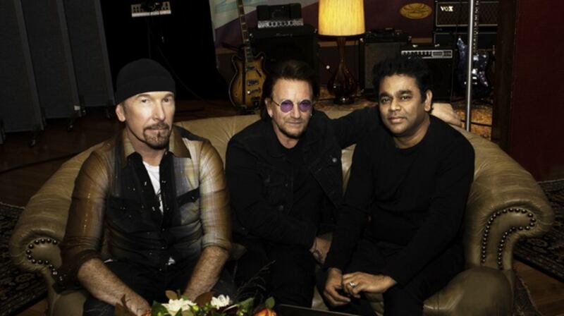 The Edge, Bono and Oscar-winning Indian composer AR Rahman