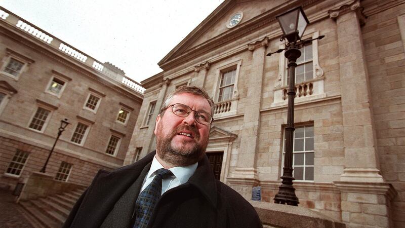 Broadcaster Joe  Duffy, photographed at at Trinity College Dublin in 2000.