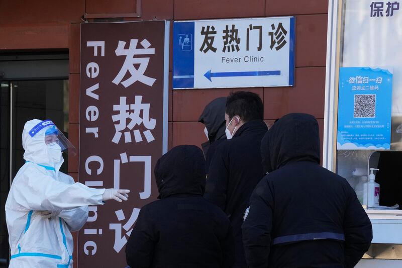 China’s official total case count of 363,072 is up nearly 50 per cent from the October 1st level after a rash of outbreaks across the country. Photograph: Ng Han Guan/AP