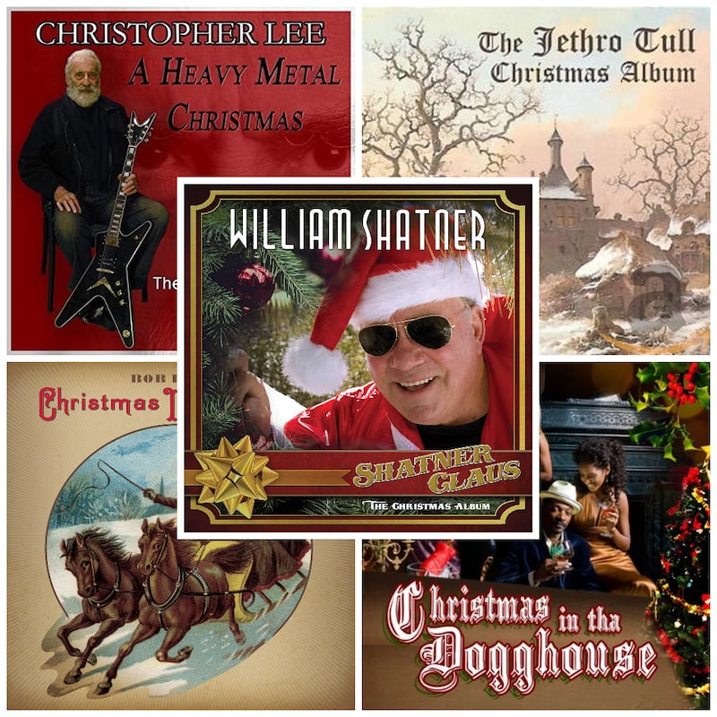 It's Christmas music but not as we know it: Festive LPs from Christoper Lee, Jethro Tull, William Shatner, Snoop Dogg and Bob Dylan