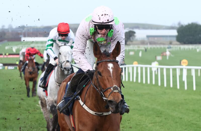 In the Listed BBA Opera Hat Chase at Naas last year’s winner Allegorie De Vassy takes on her stable companion Dinoblue from the Mullins yard. Photograph: Tom Maher/Inpho