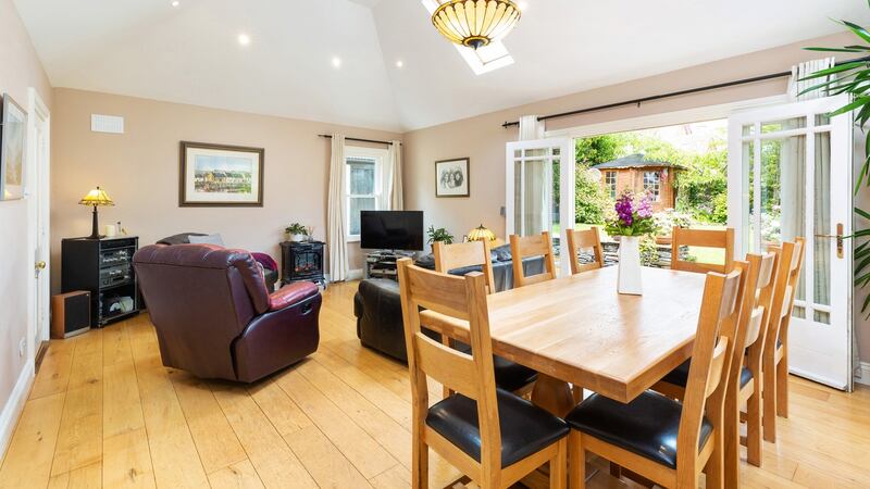 The open-plan living/dining area