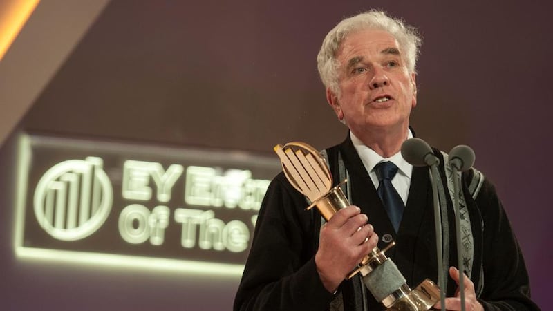 Fr Peter McVerry, who won a special award for his work with the homeless at the EY Entrepreneur of the Year Awards. Photograph: Dave Meehan