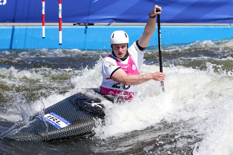 Robert Hendrick has qualified his boat for the Paris Olympics next year, but still faces competition to earn his seat at the event. Photograph: Laszlo Geczo/Inpho