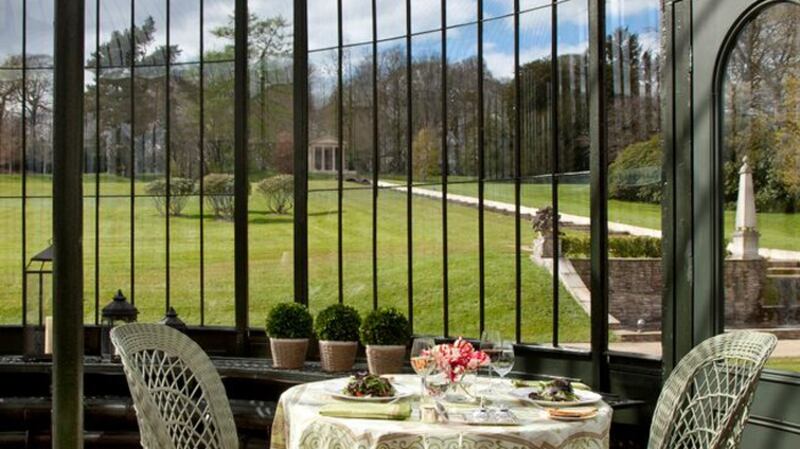 The conservatory at  Ballyfin,  Co Laois.