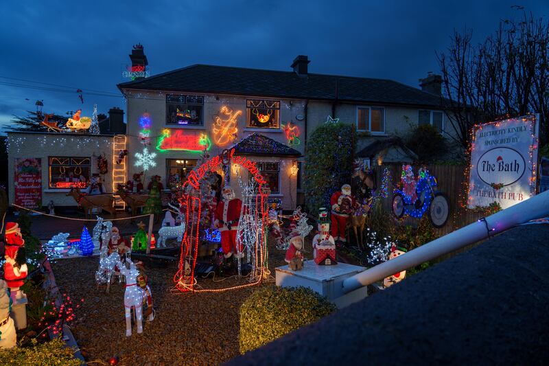 William Tilly's house on Bath Avenue, which has over three decades generated €193,000 for Our Lady’s Hospice with its festive lighting displays. Photograph: Barry Cronin