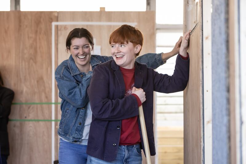 The Quare Fellow: Eva-Jane Gaffney and Taylor McClaine in rehearsals. Photograph: Ste Murray