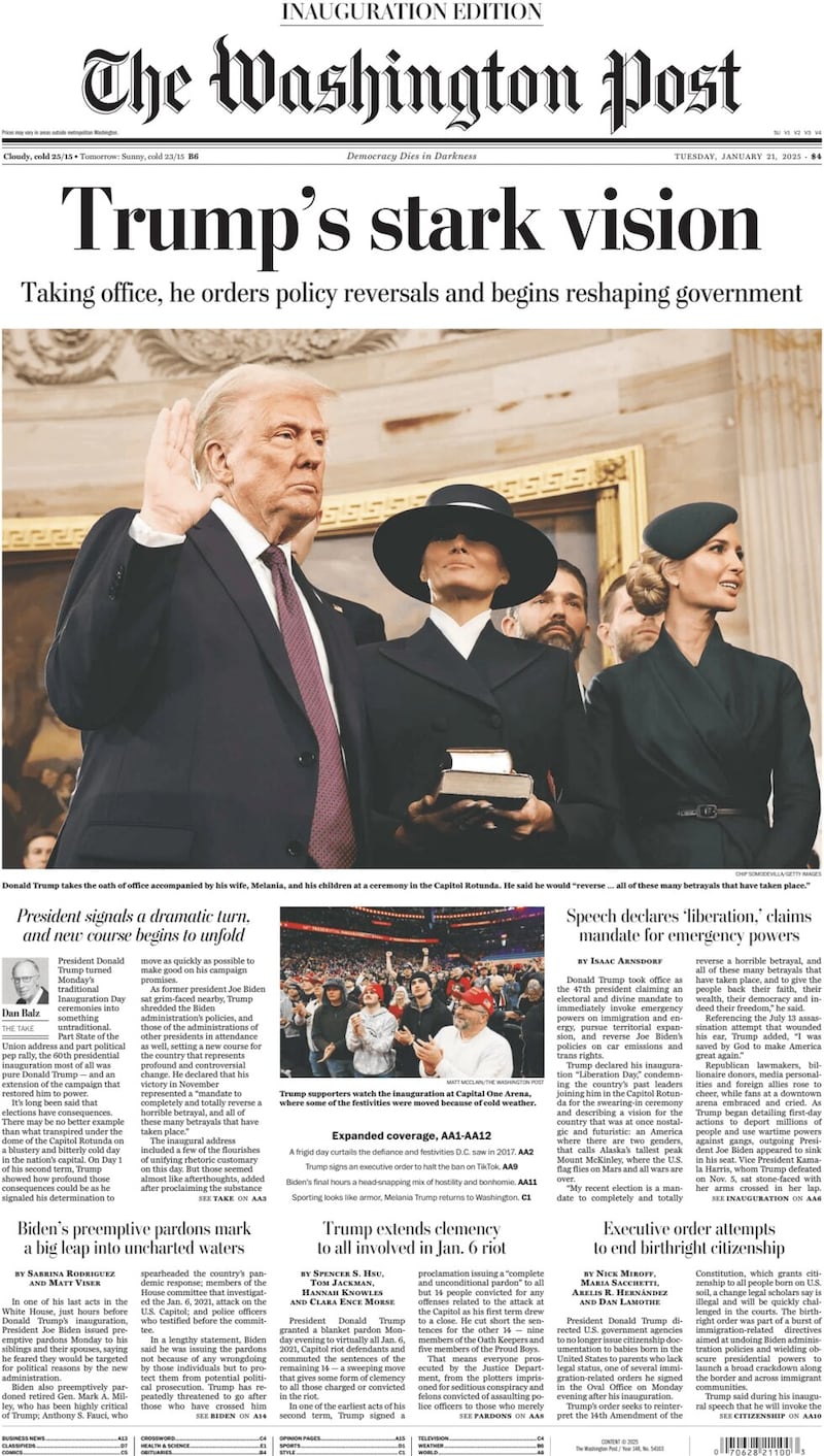 The Washington Post front page