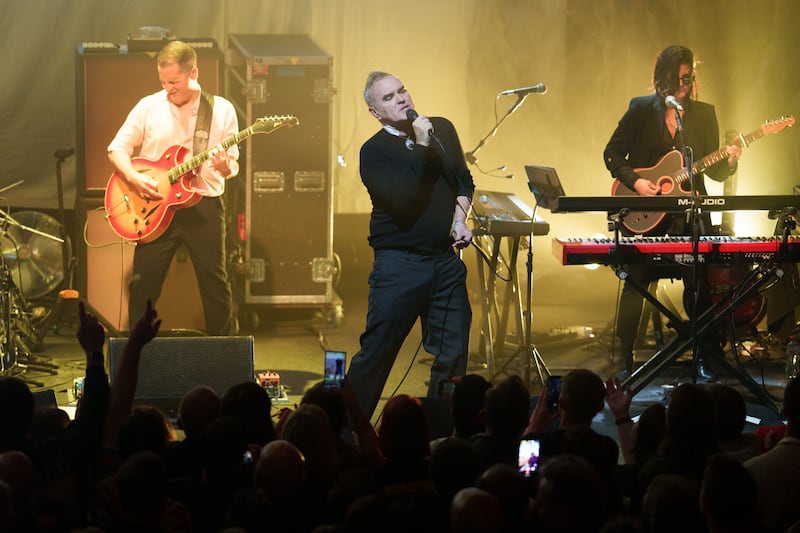 Morrissey at Vicar Street on Saturday night. Photograph: Fran Veale