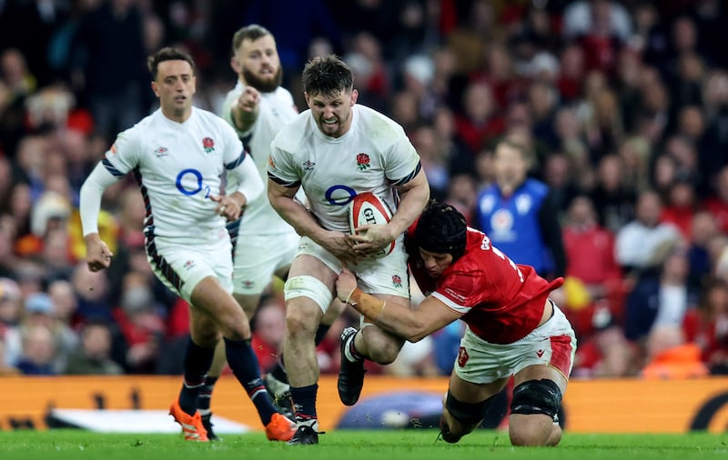 England's Ben Curry in action against Wales during the Six Nations match at the Principality Stadium. Photograph: Andrew Fosker/Inpho