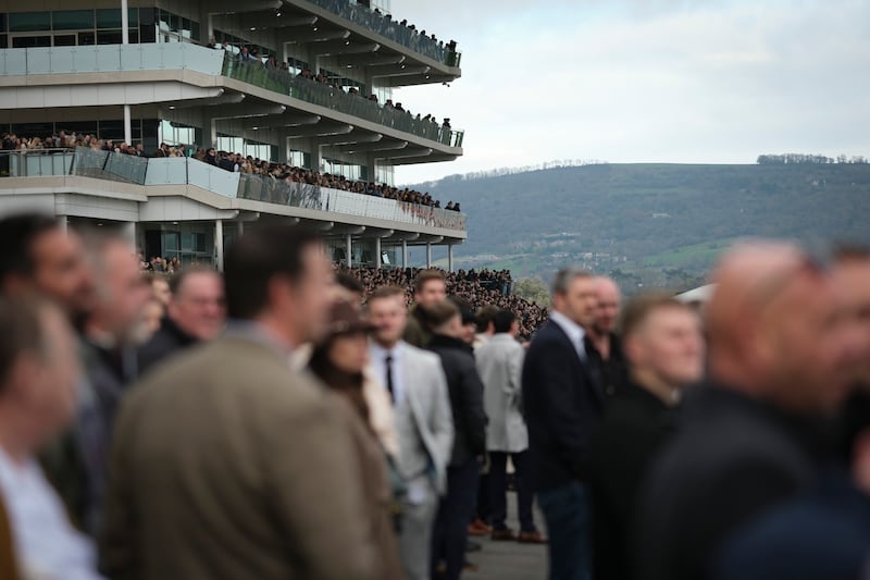 Deaths usally happen behind screens but were seen by all this time and so on

CHELTENHAM, ENGLAND - NOVEMBER 16: Racegoers at Cheltenham Racecourse on November 16, 2024 in Cheltenham, England. (Photo by Alan Crowhurst/Getty Images)