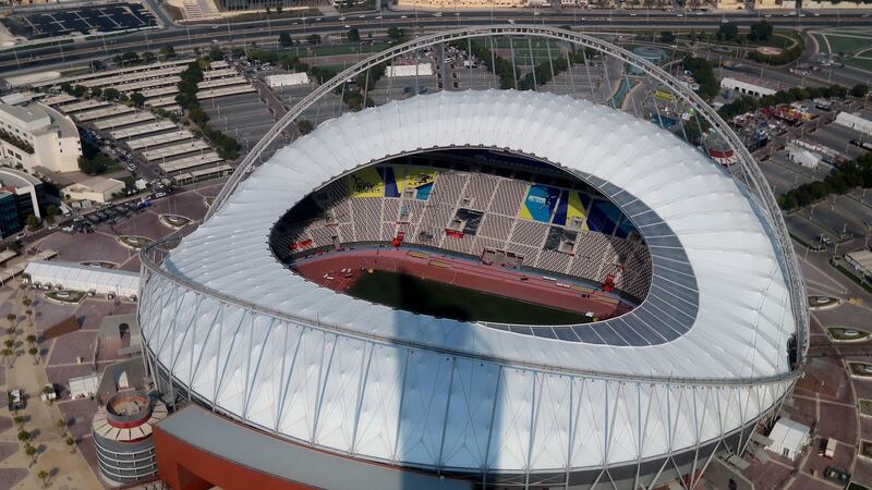 The Khalifa International Stadium ahead of the 2019 IAAF World Athletics Championships which takes begin in Doha, Qatar on Friday and continues until October 6th. Photograph: Mike Egerton/PA