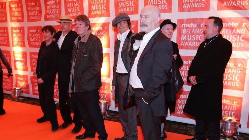 The Pogues at an awards ceremony in 2006. Simon says the band are ‘somewhere beyond the realm of ordinary music’. File photograph: Frank Miller