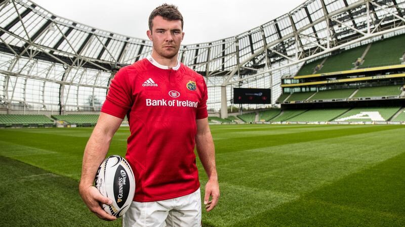 Peter O’Mahony: “It certainly does make it frustrating [being injured] because you want to be on the pitch and influencing training.” Photograph: Gary Carr/Inpho