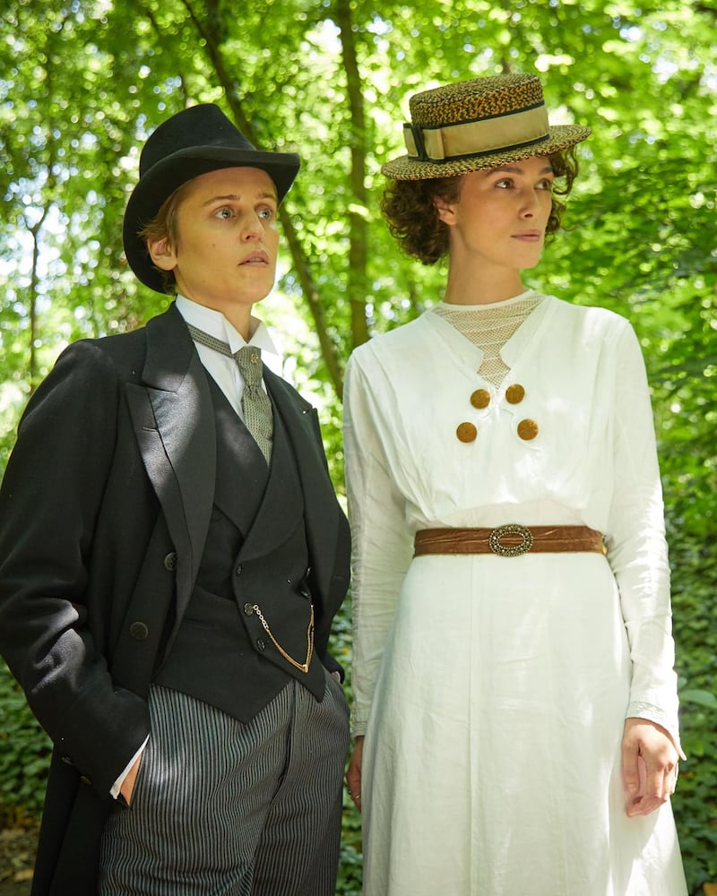 Denise Gough with Keira Knightley in the film Colette