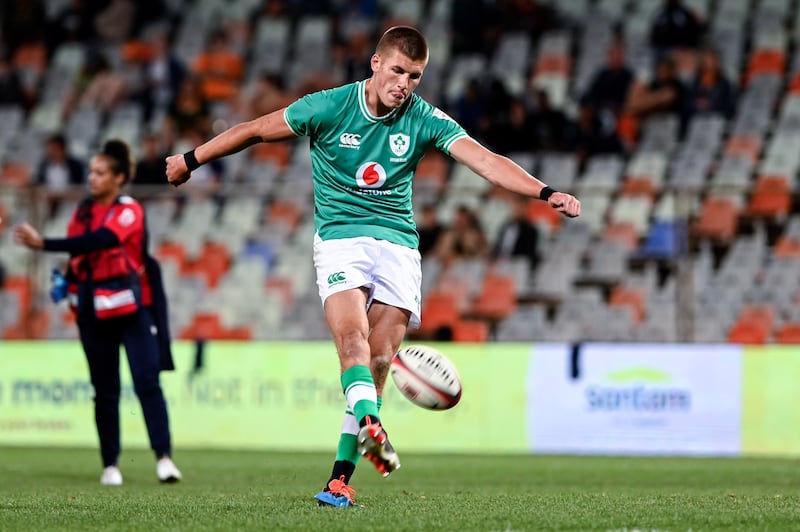 Sam Prendergast in action for Emerging Ireland in South Africa earlier this month. Photograph: Darren Stewart/Steve Haag Sport/Inpho