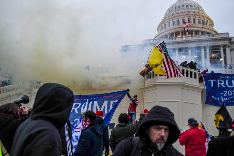 Supporters of then-president Donald Trump storm the US Capitol in Washington on January 6th, 2021. Photograph: Kenny Holston/New York Times