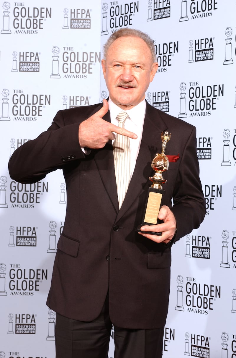 The actor poses backstage with his Cecil B. deMille award during the 60th Annual Golden Globe Awards at the Beverly Hilton Hotel on January 19th, 2003, in California. Photograph: FM/Getty Images