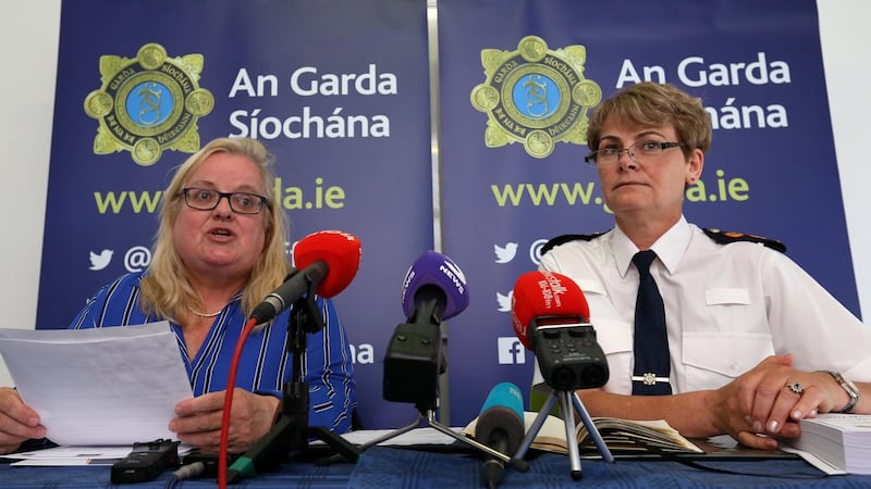 Event controller Sophie Ridley  and Chief Supt Lorraine Wheatley  at a press conference in the Phoenix Park on  security arrangements for this week’s Ed Sheeran concerts in the park. Photograph: Colin Keegan/Collins Dublin