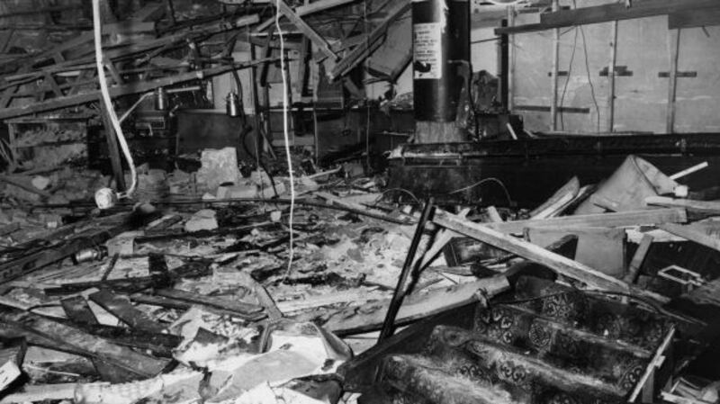 The interior of the Mulberry Bush public house in Birmingham after an IRA bomb attack in 1974. Photograph: Wesley/Keystone/Getty Images