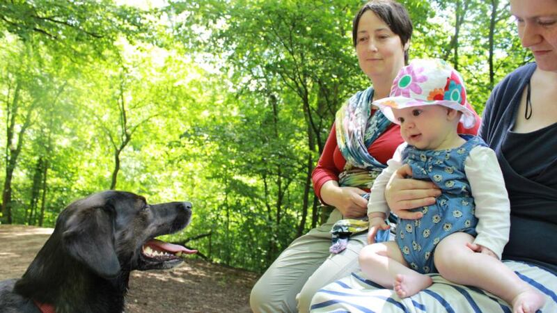 Cliona and Sue Kelly with their daughter Aoife. Photograph: Dearbhla Kelly