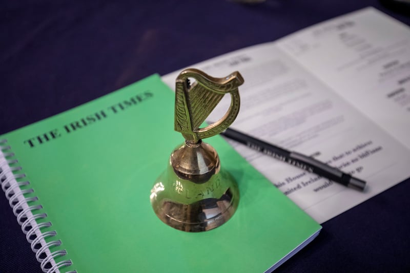 The Irish Times Debate semi-final 2023 discussed the motion that "this house believes that to achieve a united Ireland Amhrán na bhFiann would have to go." Photograph: Tom Honan