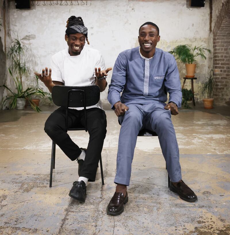 Executive chef Nehemie Kibabu (left) of Ibile Restaurant in Dublin and founder Tolu Asemotu. Photograph: Bryan O’Brien

