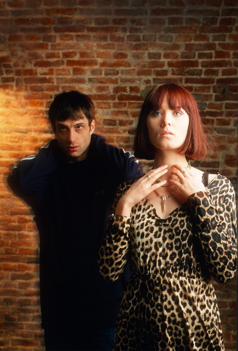 Moloko: Róisín Murphy with Mark Brydon in 1996. Photograph: Gie Knaeps/Getty