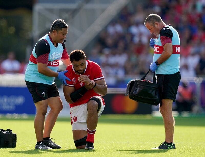 Taulupe Faletau (centre) has returned to Wales's squad for the Six Nations. Photograph: David Davies/PA Wire