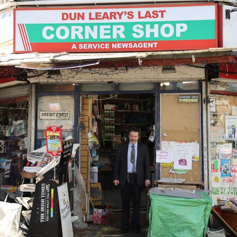 Dun Leary’s Last Corner Shop: John Hyland is retiring today. Photograph: Nick Bradshaw