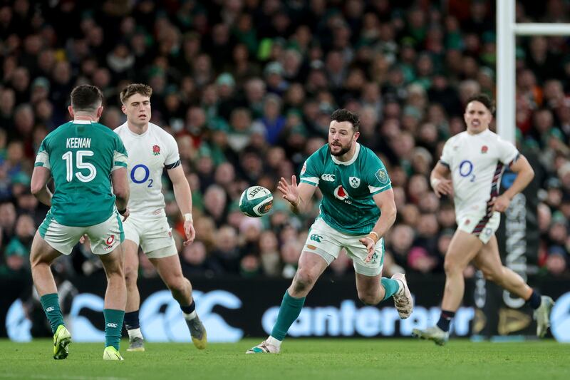 Ireland's Robbie Henshaw will again form the midfield partnership with Bundi Aki. Photograph: David Rogers/Getty Images