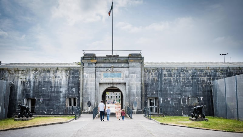 Lorna and Wayne Coogan with their children Noah (aged 6) and Grayson (aged 3) at Spike Island, Co. Cork. Photograph: Joleen Cronin