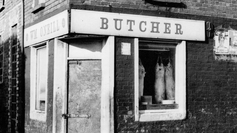 Raymond O’Neill’s butcher’s shop: at the junction of Osman Street and Servia Street