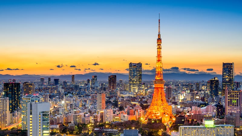 Sunset in Tokyo, one of the world’s most exciting cities